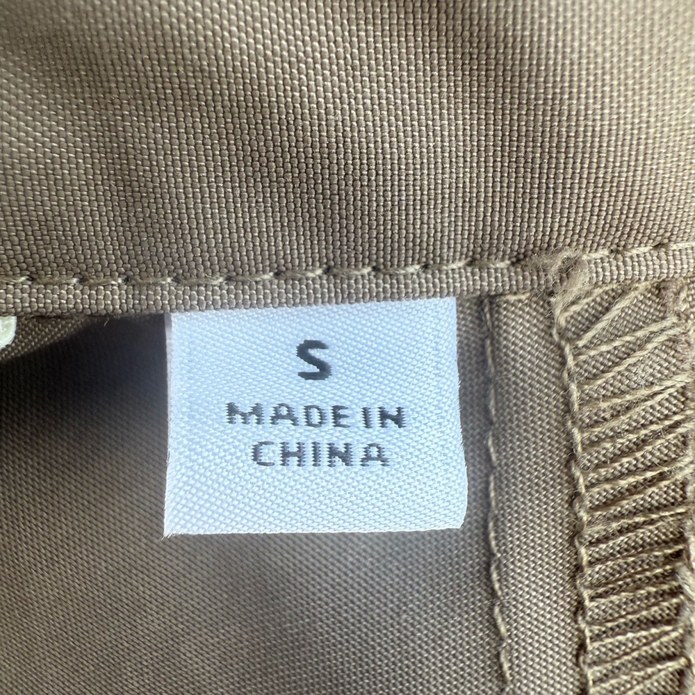 Cropped Cape Trench Jacket in Olive Green - Picture 16 of 16